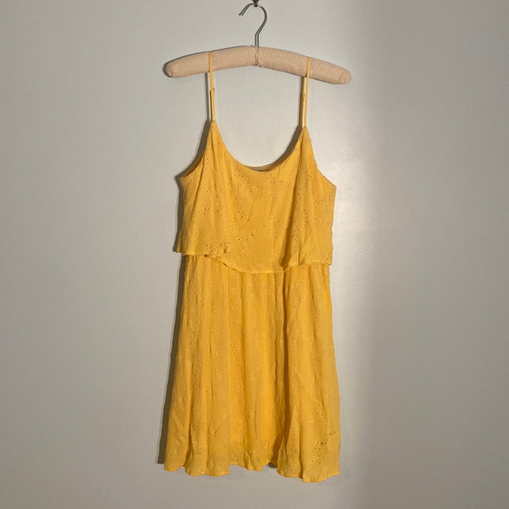 Eyelet mini dress